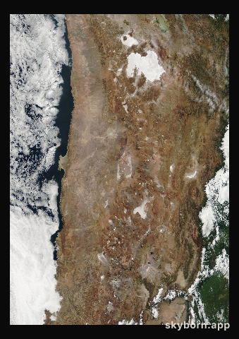 The Earth on 7 April 2003 · Atacama and the Andes