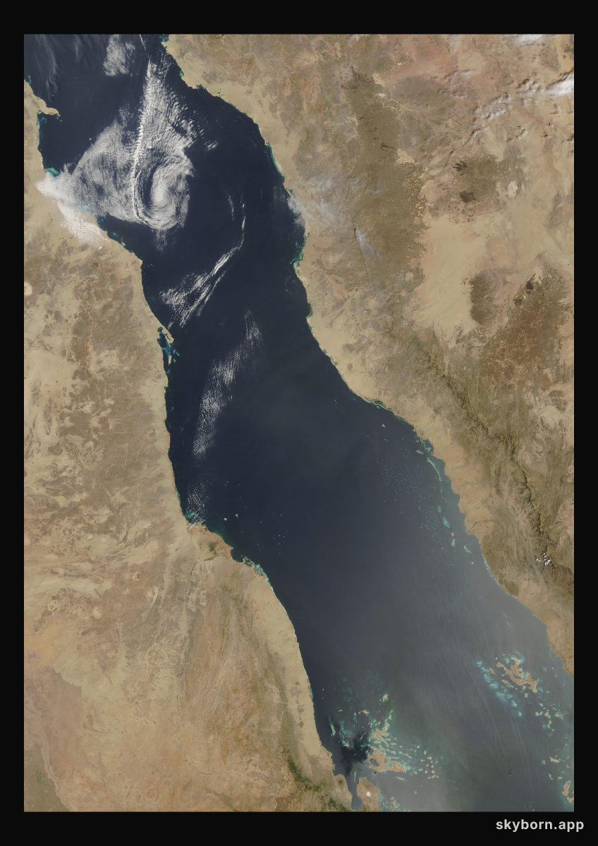 The Earth on 9 April 2003 · Red Sea