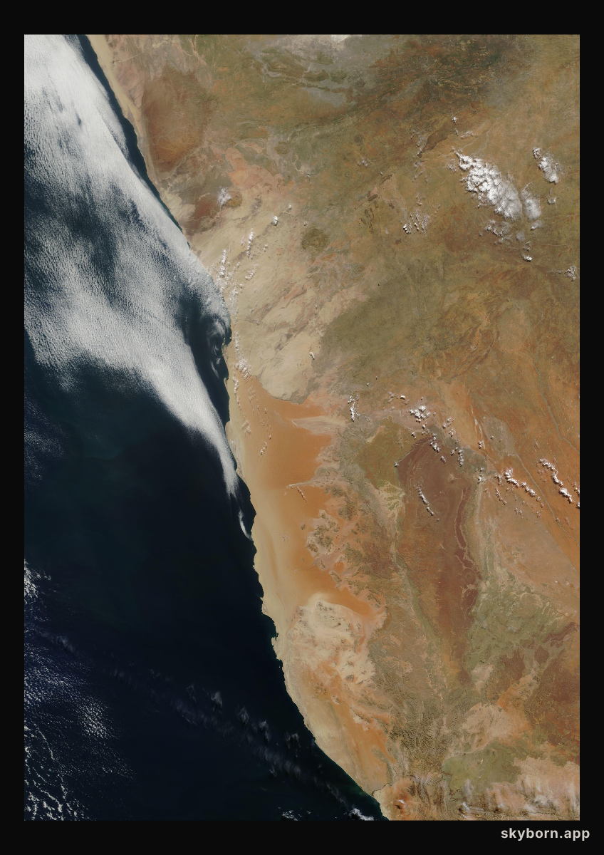 The Earth on 10 April 2003 · Namib Desert
