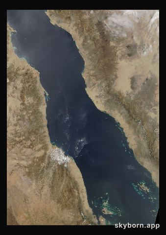 The Earth on 12 April 2003 · Red Sea