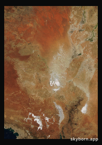 The Earth on 22 April 2003 · Lake Eyre, Australia