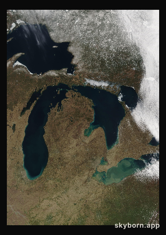The Earth on 23 April 2003 · Great Lakes