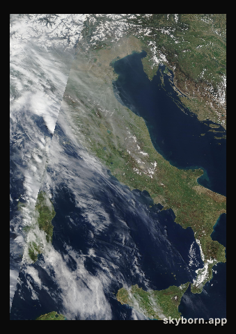 The Earth on 25 April 2003 · Italy and the Adriatic