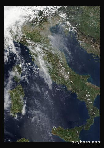 The Earth on 26 April 2003 · Italy and the Adriatic