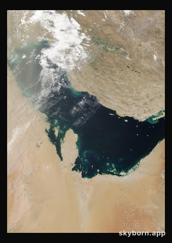 The Earth on 28 April 2003 · Persian Gulf