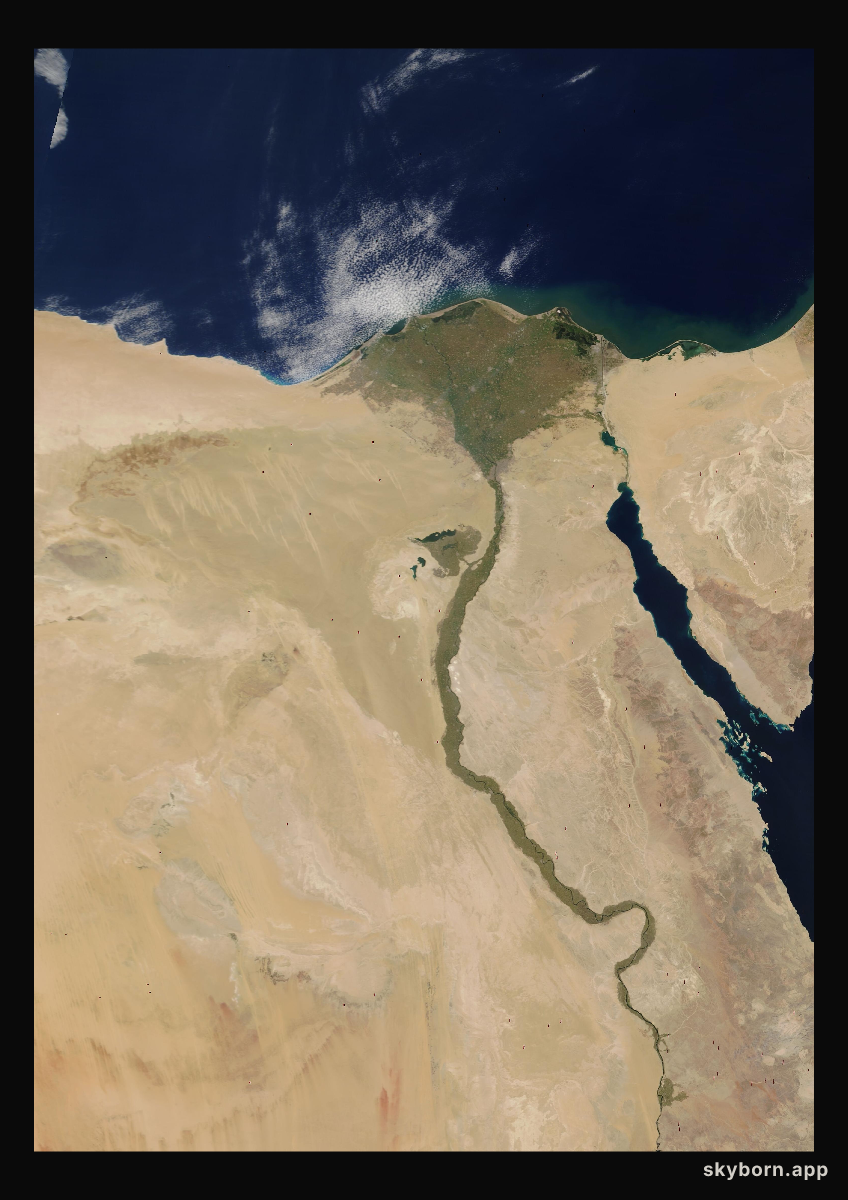 The Earth on 30 April 2003 · Nile Delta and Sinai