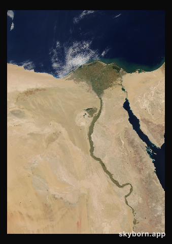 The Earth on 30 April 2003 · Nile Delta and Sinai