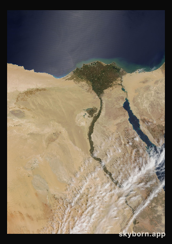 The Earth on 1 May 2003 · Nile Delta and Sinai