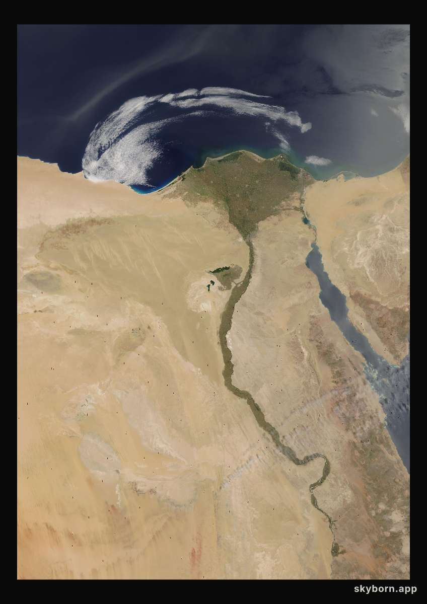 The Earth on 12 May 2003 · Nile Delta and Sinai