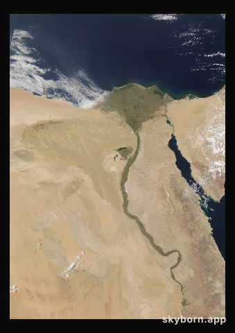 The Earth on 16 May 2003 · Nile Delta and Sinai