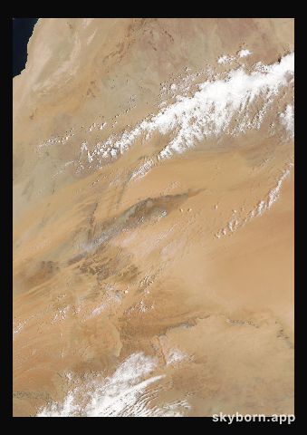 The Earth on 1 June 2003 · Eye of the Sahara, Mauritania