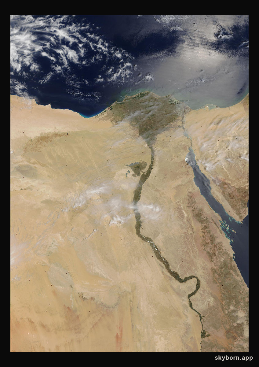 The Earth on 4 June 2003 · Nile Delta and Sinai