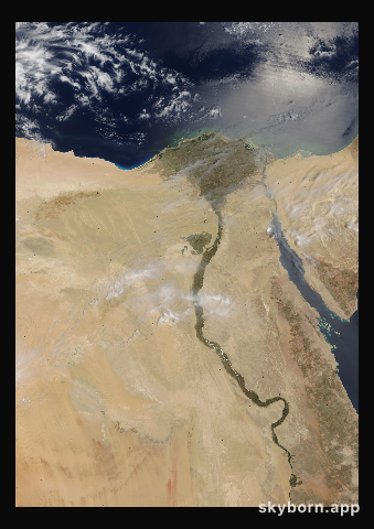 The Earth on 4 June 2003 · Nile Delta and Sinai