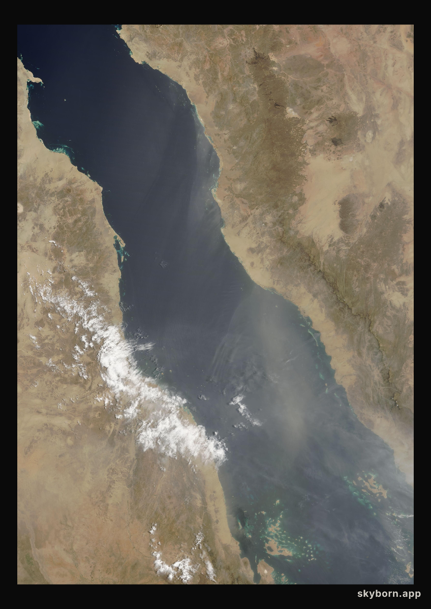 The Earth on 10 June 2003 · Red Sea
