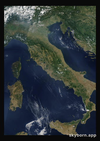 The Earth on 12 June 2003 · Italy and the Adriatic