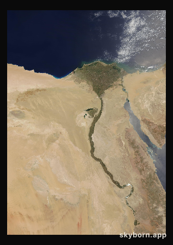 The Earth on 13 June 2003 · Nile Delta and Sinai