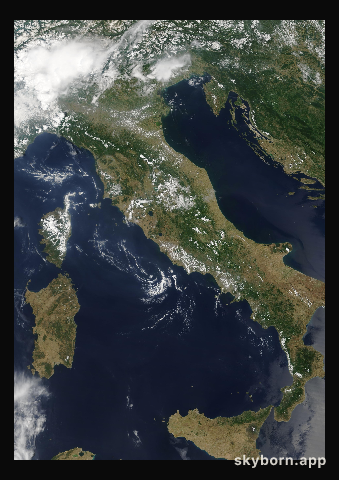 The Earth on 17 June 2003 · Italy and the Adriatic