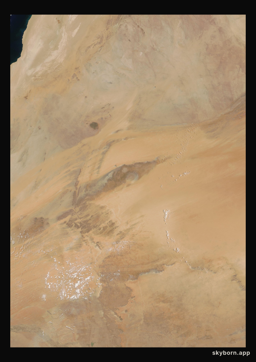 The Earth on 19 June 2003 · Eye of the Sahara, Mauritania