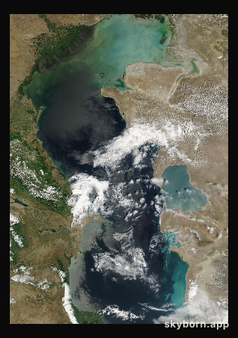The Earth on 21 June 2003 · Caspian Sea