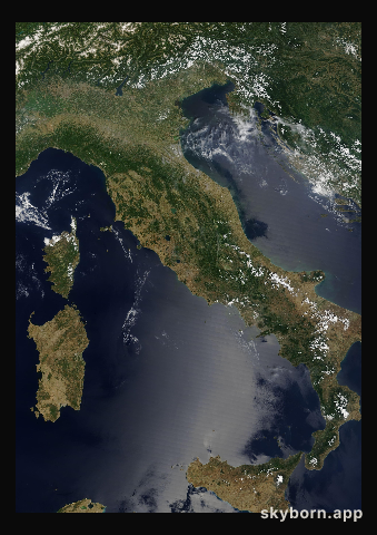 The Earth on 22 June 2003 · Italy and the Adriatic