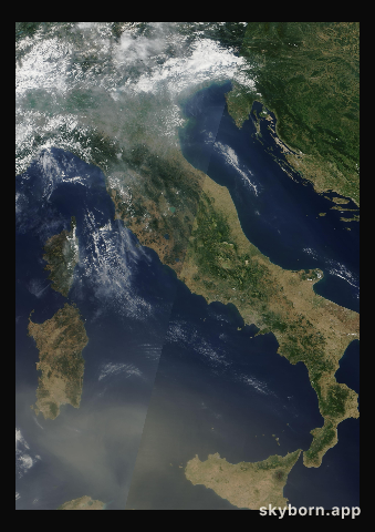 The Earth on 30 June 2003 · Italy and the Adriatic