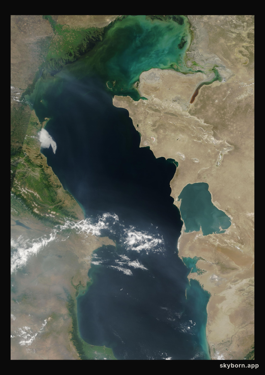 The Earth on 6 July 2003 · Caspian Sea