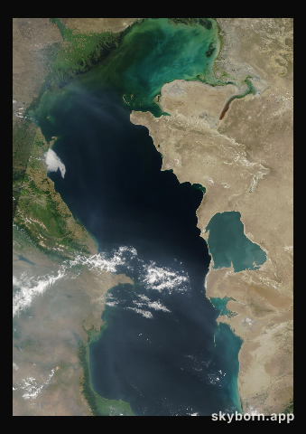 The Earth on 6 July 2003 · Caspian Sea