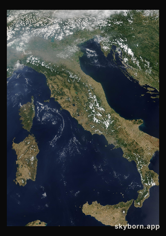 The Earth on 12 July 2003 · Italy and the Adriatic