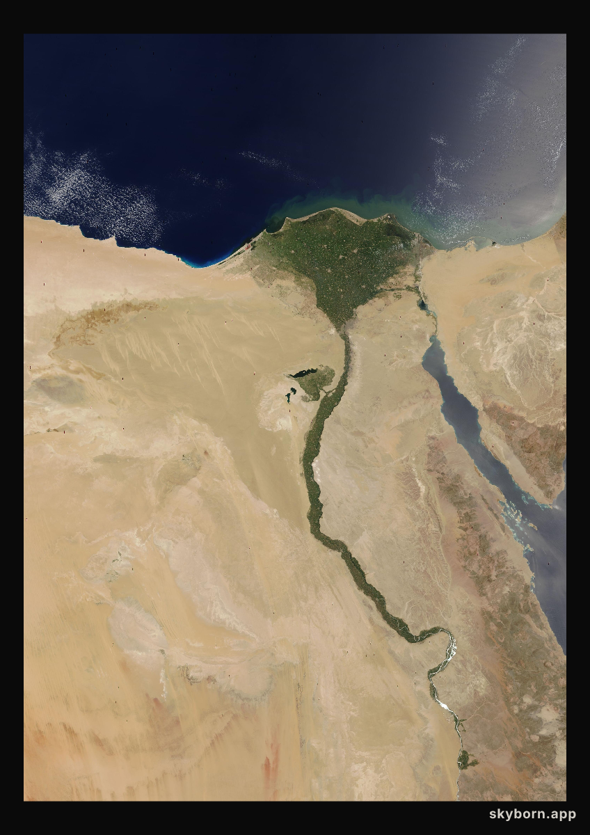 The Earth on 15 July 2003 · Nile Delta and Sinai