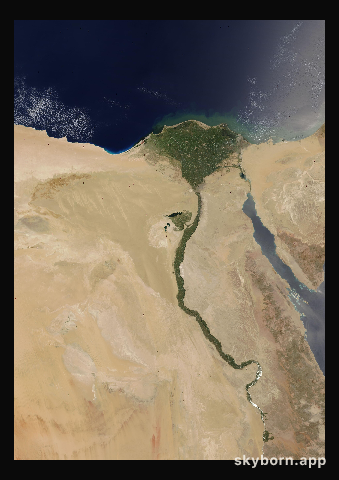 The Earth on 15 July 2003 · Nile Delta and Sinai