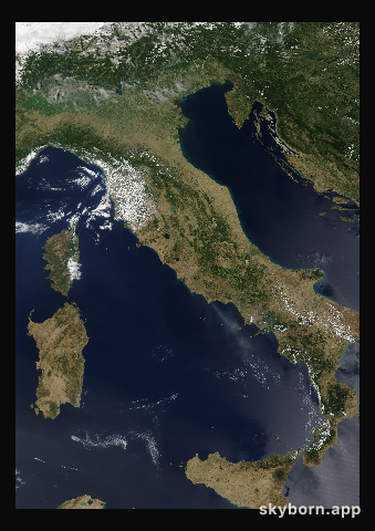 The Earth on 26 July 2003 · Italy and the Adriatic