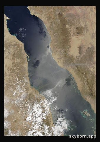 The Earth on 28 July 2003 · Red Sea