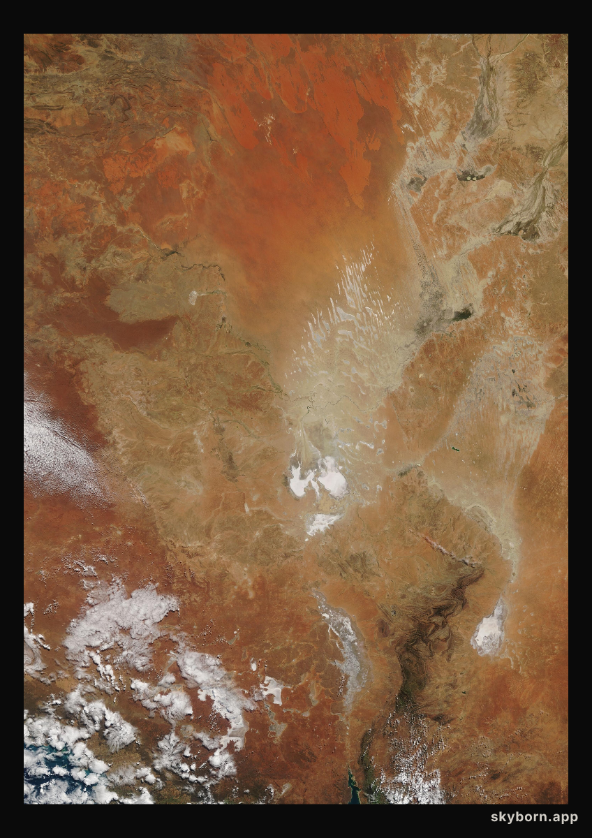 The Earth on 29 July 2003 · Lake Eyre, Australia
