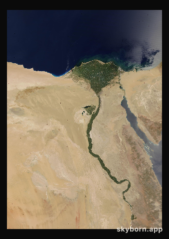 The Earth on 31 July 2003 · Nile Delta and Sinai