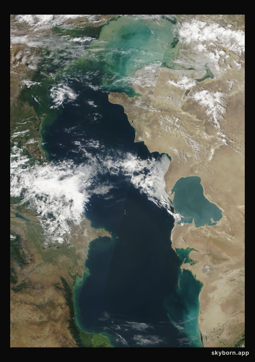 The Earth on 2 August 2003 · Caspian Sea