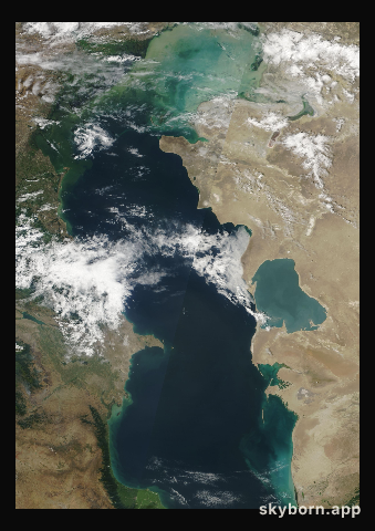 The Earth on 2 August 2003 · Caspian Sea