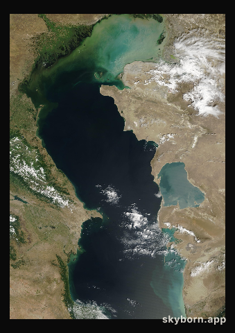 The Earth on 3 August 2003 · Caspian Sea