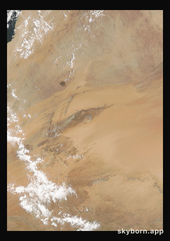 The Earth on 4 August 2003 · Eye of the Sahara, Mauritania