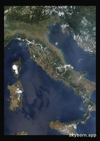 The Earth on 7 August 2003 · Italy and the Adriatic