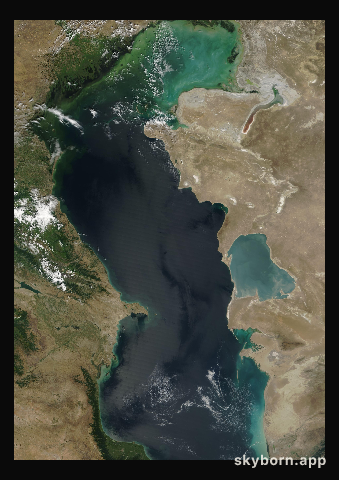 The Earth on 8 August 2003 · Caspian Sea