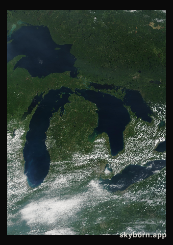 The Earth on 13 August 2003 · Great Lakes