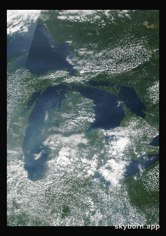 The Earth on 15 August 2003 · Great Lakes