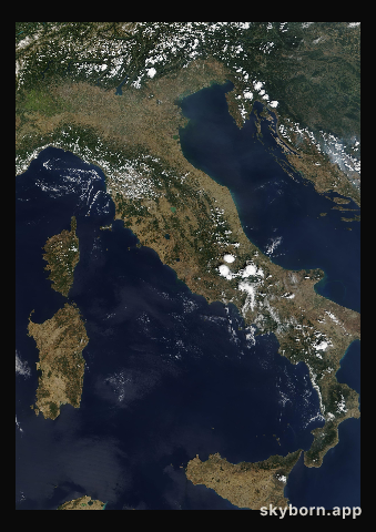 The Earth on 23 August 2003 · Italy and the Adriatic