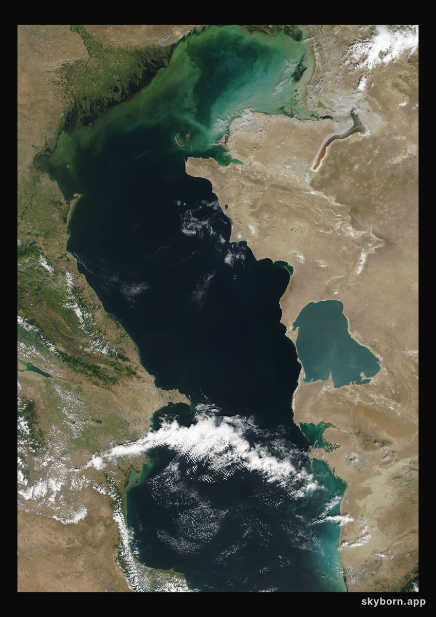 The Earth on 28 August 2003 · Caspian Sea