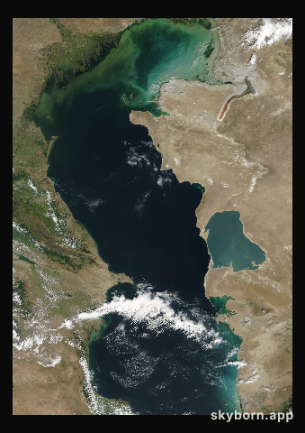 The Earth on 28 August 2003 · Caspian Sea
