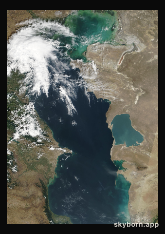 The Earth on 29 August 2003 · Caspian Sea