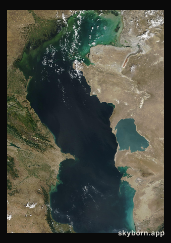 The Earth on 2 September 2003 · Caspian Sea