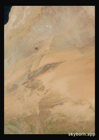 The Earth on 25 September 2003 · Eye of the Sahara, Mauritania