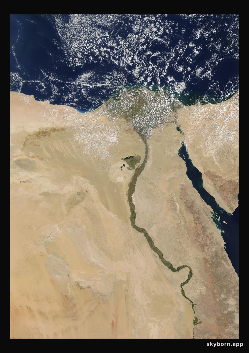 The Earth on 28 September 2003 · Nile Delta and Sinai