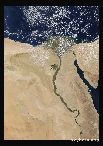 The Earth on 28 September 2003 · Nile Delta and Sinai